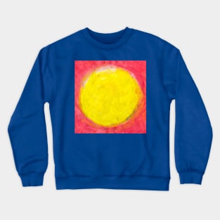 Yellow circle on a red base Crewneck Sweatshirt